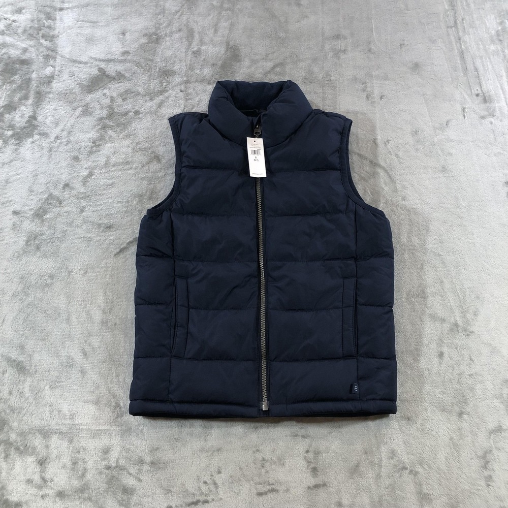 GAP Kids Vest Youth Small 6-7 Navy ColdControl Puffer Water Resistant Quilted